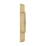 Domino Farmhouse Pull Handle - Arched Bevelled Plate - Polished Brass