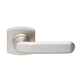 Domino Apex Lever Door Handle - Curved Rosette - 55mm x 55mm - Satin Nickel