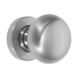Domino Mantra Door Knob - Round Rosette - 53mm - Satin Chrome