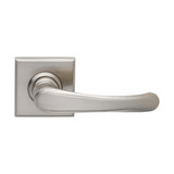 Domino Cullen Lever Door Handle - Square Rosette - 56mm x 56mm - Satin Nickel
