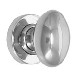 Domino Balmain Door Knob - Round Rosette - 53mm - Chrome