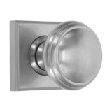 Domino Melange Door Knob - Square Rosette - 56 x 56mm - Satin Chrome