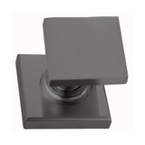 Domino Bruin Offset Door Knob - Square Rosette - 56 x 56mm - Antique Bronze