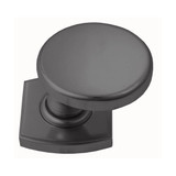 Domino Adonis Offset Door Knob - Curved Rosette - 55 x 55mm - Antique Bronze