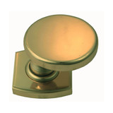 Domino Adonis Offset Door Knob - Curved Rosette - 55 x 55mm - Polished Brass