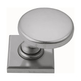 Domino Adonis Offset Door Knob - Square Rosette - 56 x 56mm - Satin Nickel