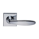 Domino Phanes Lever Door Handle - Square Rosette - 56mm x 56mm - Chrome