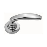 Domino Phanes Lever Door Handle - Round Rosette - 53mm - Chrome