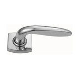 Domino Hale Lever Door Handle - Curved Rosette - 55mm x 55mm - Chrome