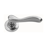 Domino Allart Lever Door Handle - Round Rosette - 53mm - Chrome