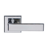 Domino Avila Lever Door Handle - Square Rosette - 56mm x 56mm - Chrome