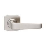 Domino Mckinnon Lever Door Handle - Curved Rosette - 55mm x 55mm - Satin Nickel