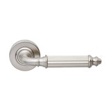 Domino Silas Lever Door Handle - Round Rosette - 53mm - Satin Nickel