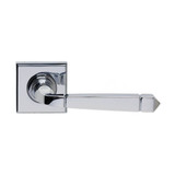 Domino Aro Lever Door Handle - Square Rosette - 56mm x 56mm - Chrome