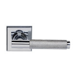 Domino Jansen Lever Door Handle - Square Rosette - 56mm x 56mm - Chrome