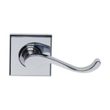 Domino Owen Lever Door Handle - Square Rosette - 56mm x 56mm - Chrome