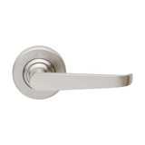 Domino Khan Lever Door Handle - Round Rosette - 53mm - Satin Nickel