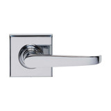 Domino Khan Lever Door Handle - Square Rosette - 56mm x 56mm - Chrome