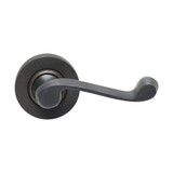 Domino Byron Lever Door Handle - Round Rosette - 53mm - Antique Bronze