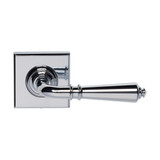 Domino Benington Lever Door Handle - Square Rosette - 56mm x 56mm - Chrome