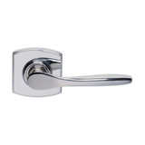 Domino Comus Lever Door Handle - Curved Rosette - 55mm x 55mm - Chrome