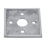 Domino Adaptor Plate for Square Rosette - 60mm - Satin Chrome (Pair)