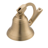 Tradco Ships Bell with Rope - 100mm - Satin Brass