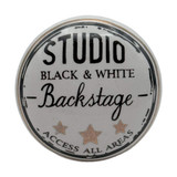 Character House Studio Backstage Round Ceramic Cupboard Knob - 40mm - Chrome