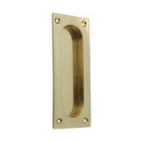 Domino Sliding Door Flush Pull - Polished Brass