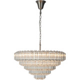 Lighting Inspirations Calista Waterfall Chandelier Pendant Light - 5 Tier - 850mm - Brushed Nickel