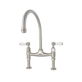 Perrin & Rowe Pendleton Bridging Kitchen Tap - Swivel Spout - Pewter