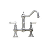Perrin & Rowe Hambleton Bridging Kitchen Tap - Swivel Spout - Pewter