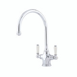 Perrin & Rowe Ribble Kitchen Mixer Tap - Swivel Spout - Chrome