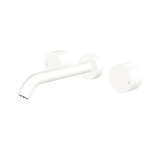 Fienza Kaya Wall Mounted Basin or Bath Tap - Circular Handle - Fixed Spout - Matte White