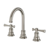 Phoenix Cromford Hob Mounted Basin or Bath Tap - Fixed Spout - Brushed Nickel