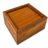 Character House Square Keepsake Box - 190 x 190 x 80mm - Light Timber