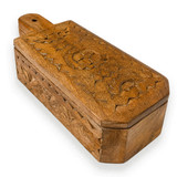 Character House Carved Timber Storage Box - 330 x 130 x 90mm