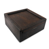 Character House Square Keepsake Box - 190 x 190 x 80mm - Dark Timber