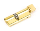 From The Anvil Euro Cylinder (1A) with Thumbturn - 5 Pin/80mm (35/45) - Polished Brass