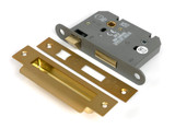 From The Anvil Hard Sprung Privacy Mortice Lock - 57mm Backset - Satin Brass