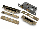 From the Anvil 57mm Backset Euro Lock + Rebate Kit - Aged Brass