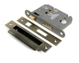 From The Anvil Hard Sprung Privacy Mortice Lock - 57mm Backset - Aged Brass