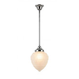Lighting Inspirations Rod Pendant Light - Asheville Frost Glass - 200mm - Chrome