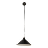 Lighting Inspirations Cord Pendant Light - Black Edwardian Shade - 390mm - Patina Black