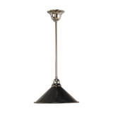 Lighting Inspirations Rod Pendant Light - Black Edwardian Shade - 250mm - Chrome
