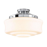 Lighting Inspirations DIY Batten Fix Light - Elwood Glass - 165 x 300mm - Chrome