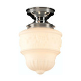 Lighting Inspirations DIY Batten Fix Light - 6" Senator Opal Matte Glass - 155 x 140mm - Chrome
