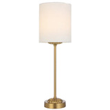 Telbix Argos Table Lamp - Ivory Cylinder Shade - Antique Gold