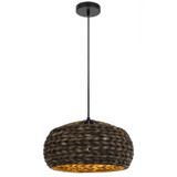 Telbix Antera Cord Pendant Light - Bohomian Small Shade - 400mm - Black