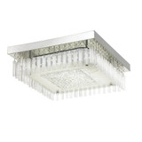 Telbix Andela Square Oyster LED Ceiling Light - 115 x 350mm - Chrome